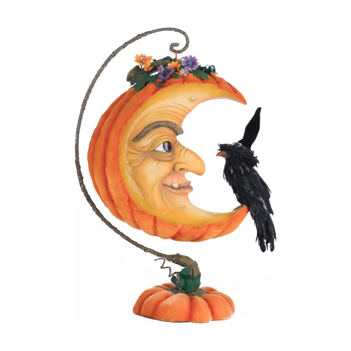 Shop For Pumpkin Moon Witch Wall Piece or Tabletop at Michelle's aDOORable Creations