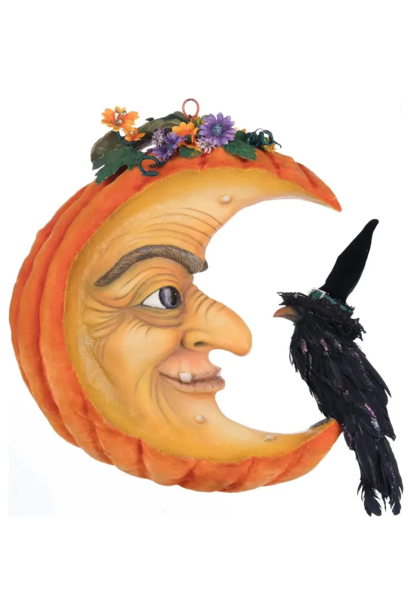 Shop For Pumpkin Moon Witch Wall Piece or Tabletop at Michelle's aDOORable Creations