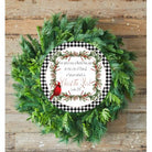 Shop For Red Cardinal Christ The Lord Round Sign - Wreath Enhancement at Michelle's aDOORable Creations