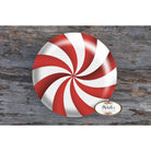 Shop For Red White Peppermint Candy Round Sign - Wreath Enhancement at Michelle's aDOORable Creations