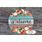 Shop For Rustic Welcome Wood Roses Sign - Wreath Enhancement at Michelle's aDOORable Creations
