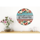 Shop For Rustic Welcome Wood Roses Sign - Wreath Enhancement at Michelle's aDOORable Creations