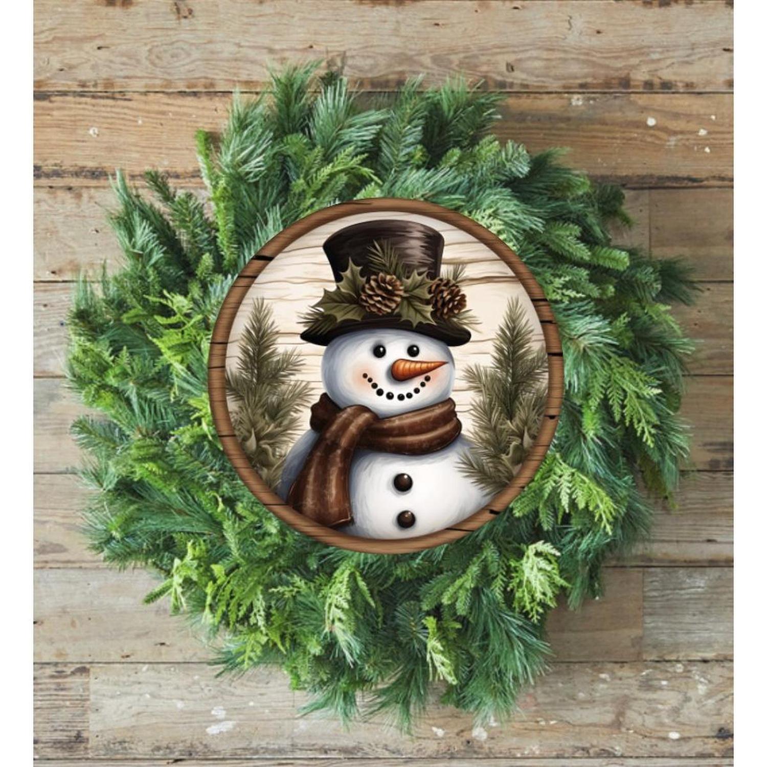 Shop For Rustic Wood Snowman Sign - Wreath Enhancement at Michelle's aDOORable Creations