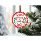 Shop For Santa Paws Christmas Round Sign - Wreath Enhancement at Michelle's aDOORable Creations