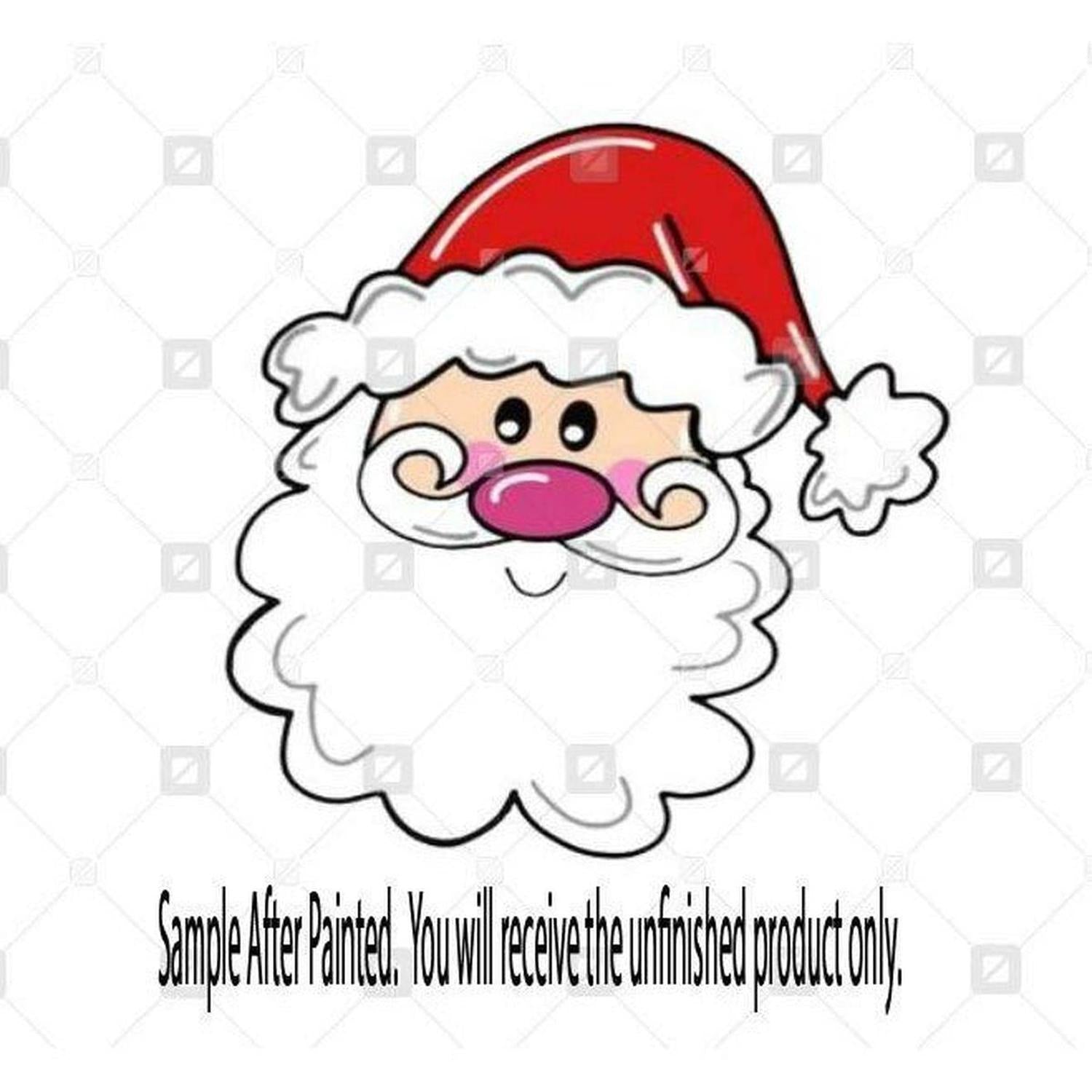 Shop For Smiling Santa Door Hanger Unfinished Wood Cutout at Michelle's aDOORable Creations