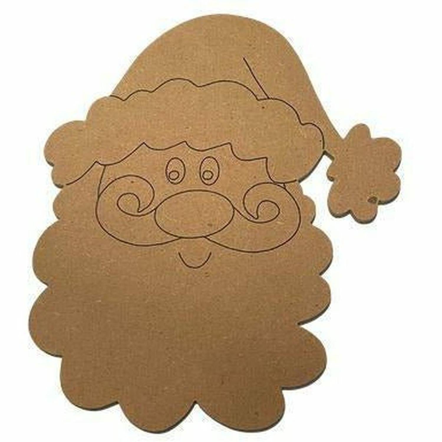 Shop For Smiling Santa Door Hanger Unfinished Wood Cutout at Michelle's aDOORable Creations