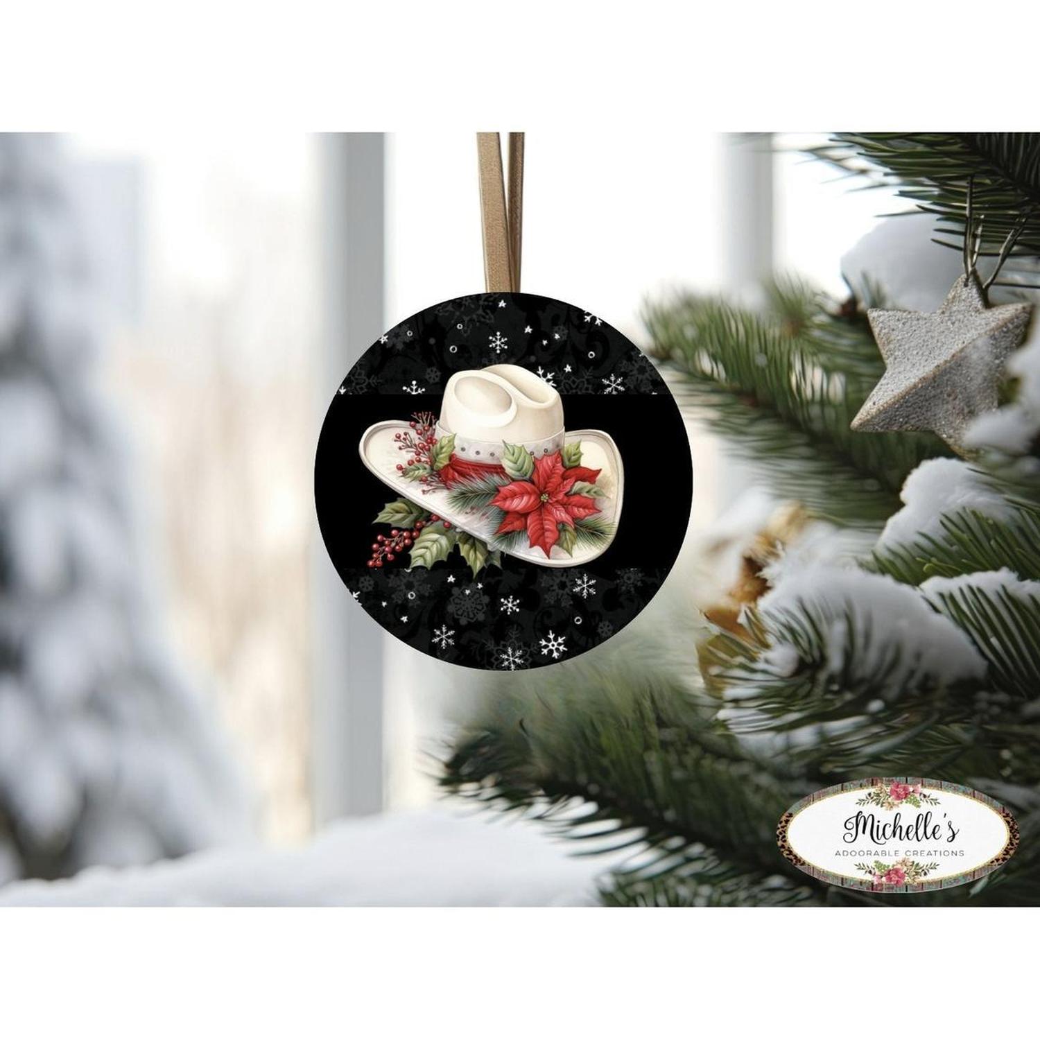 Shop For Snowflake Christmas Hat Sign - Wreath Enhancement at Michelle's aDOORable Creations