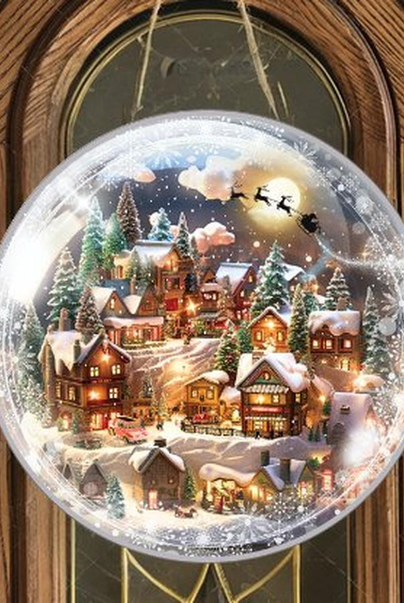 Shop For Snowglobe Sleigh Round Sign - Wreath Enhancement at Michelle's aDOORable Creations