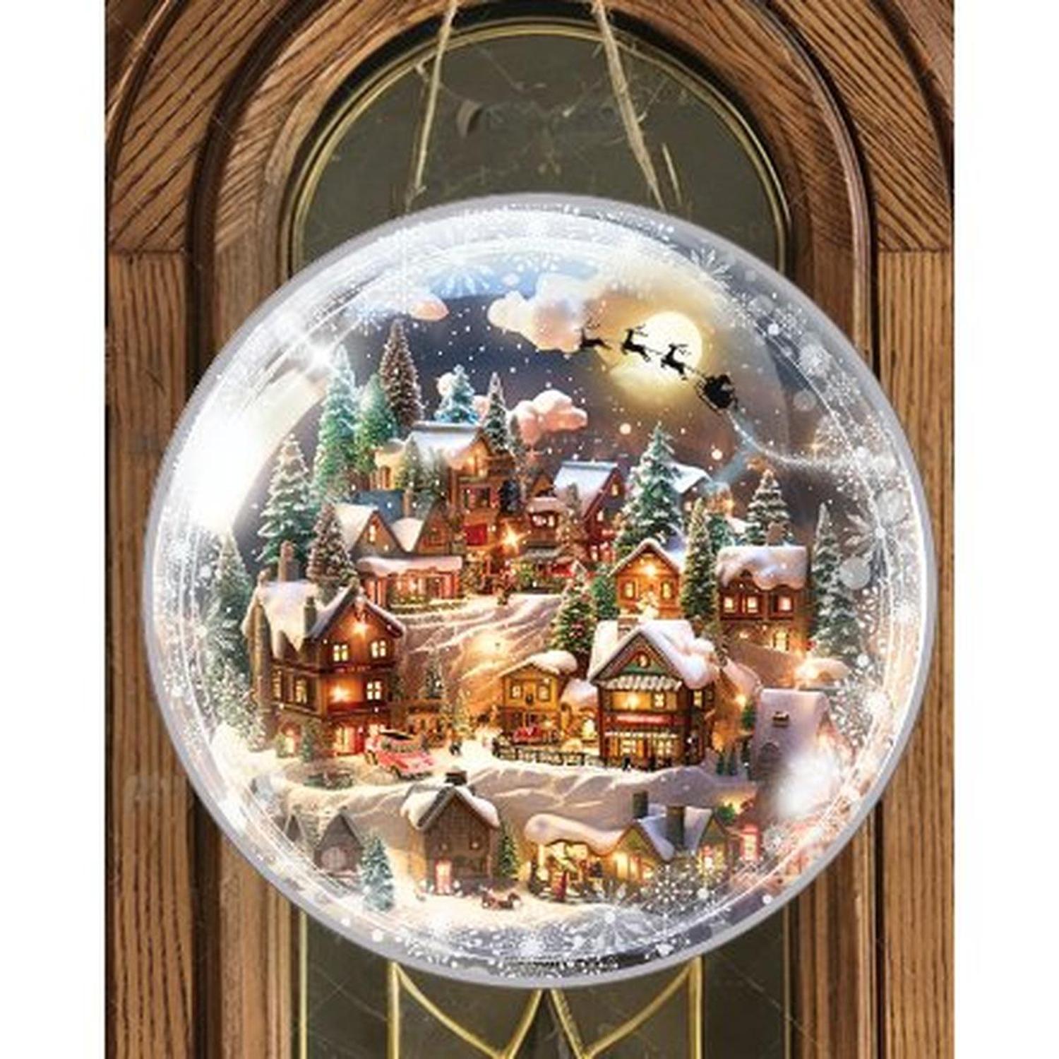 Shop For Snowglobe Sleigh Round Sign - Wreath Enhancement at Michelle's aDOORable Creations