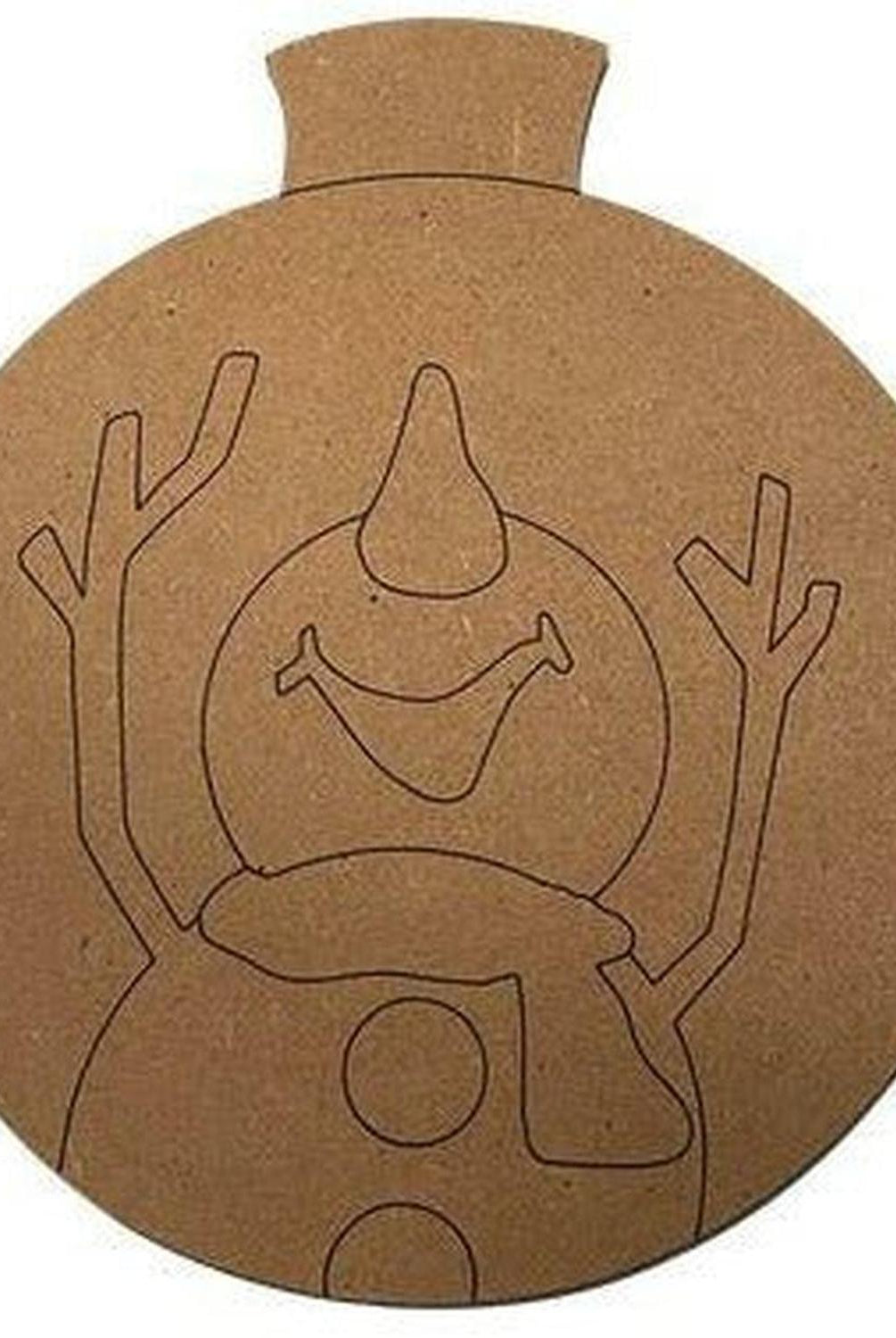 Snowman Ornament Unfinished Wood Cutout