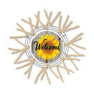 Shop For Sunflower Welcome Rustic Round Sign - Wreath Enhancement at Michelle's aDOORable Creations