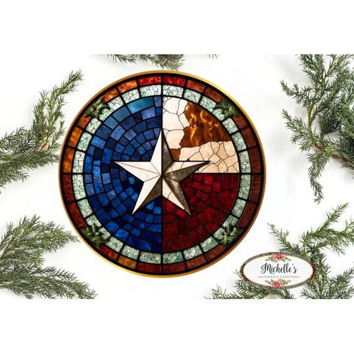 Shop For Texas Lone Star State Round Sign at Michelle's aDOORable Creations