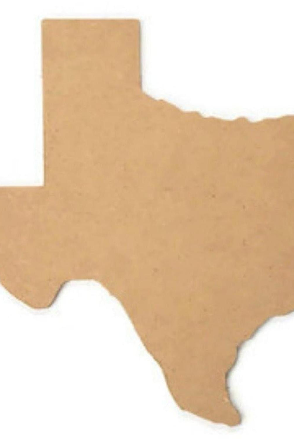 Texas Shaped Wood Cutout - Unfinished Wood