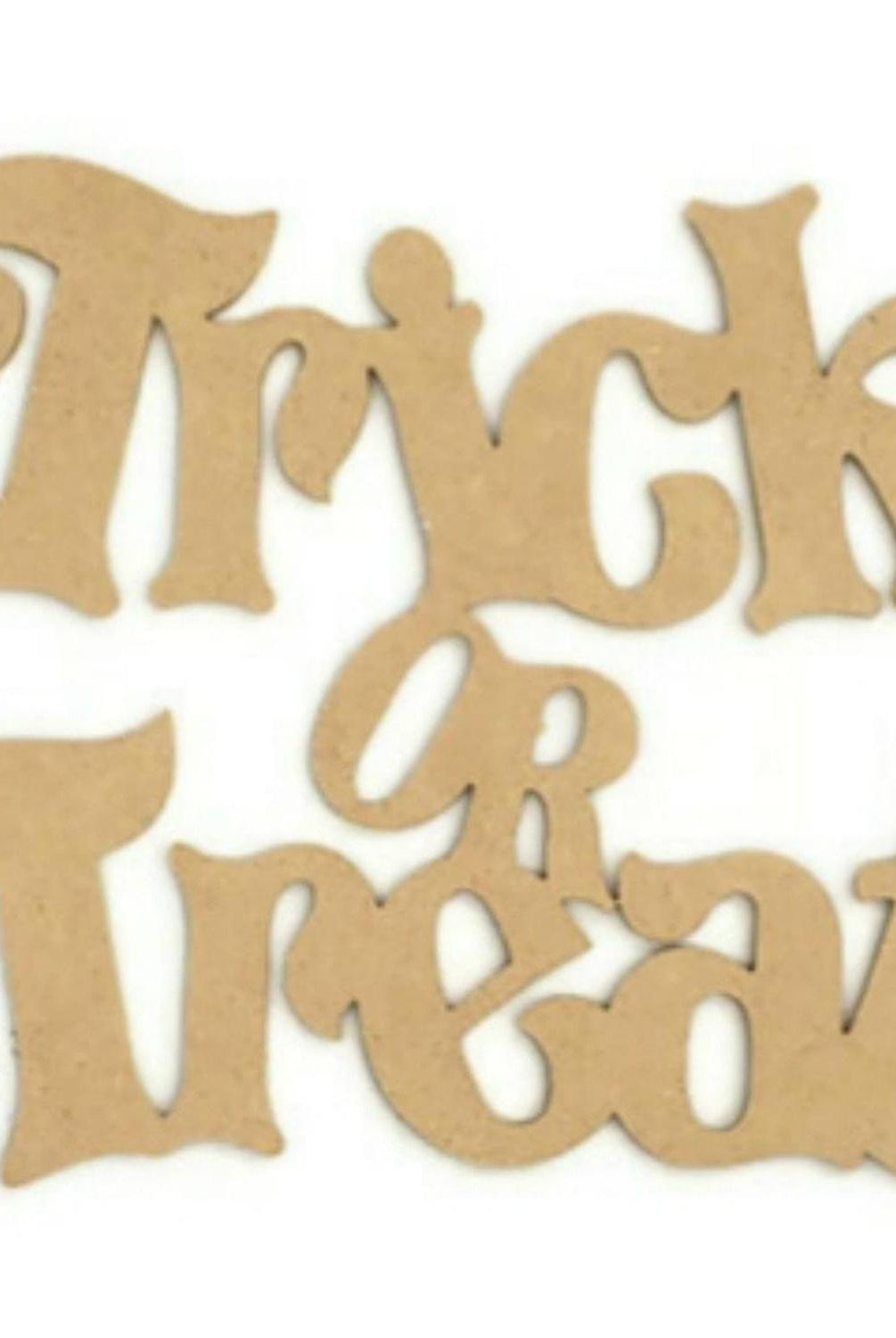 Trick or Treat Script Wood Cutout