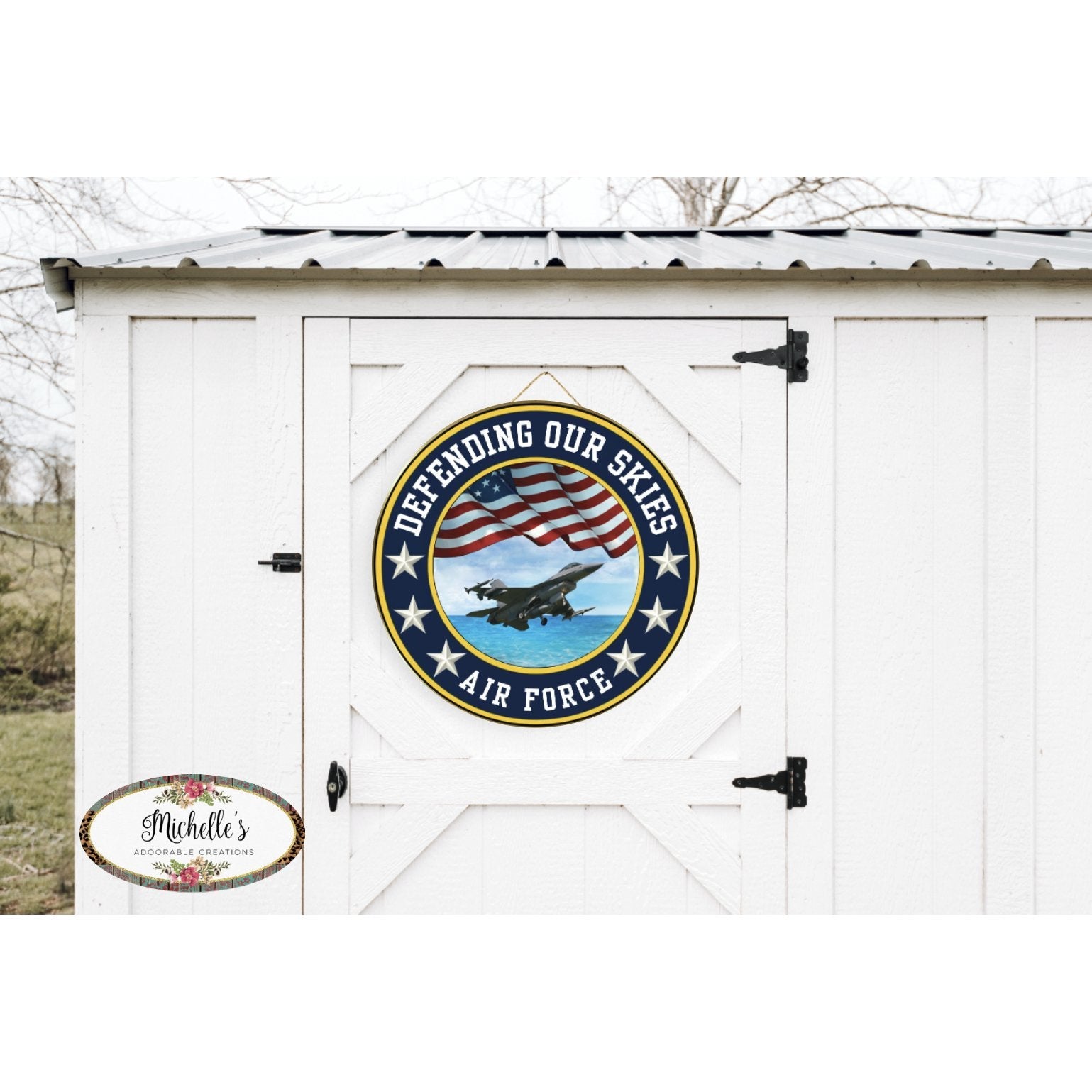 Shop For United States Air Force Round Sign at Michelle's aDOORable Creations