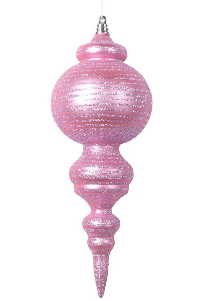 Shop For Matte Pink Finial Ornaments (Set of 2) at Michelle's aDOORable Creations