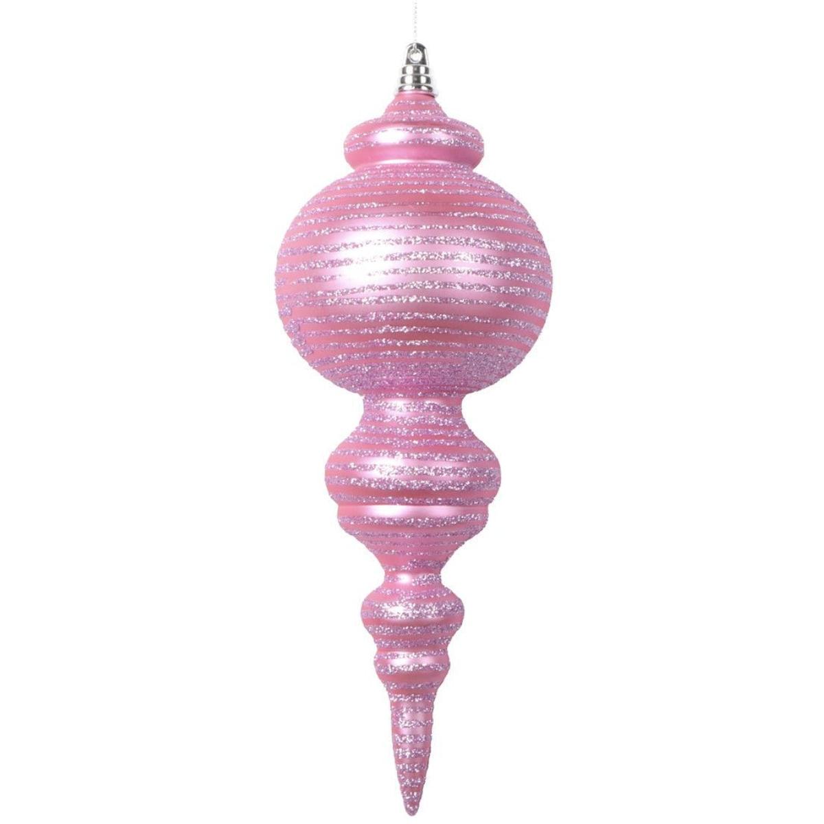Shop For Matte Pink Finial Ornaments (Set of 2) at Michelle's aDOORable Creations