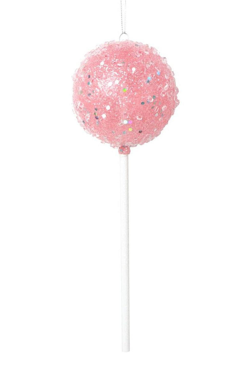 10" Pink Round Lollipop Ornament (Set of 3)
