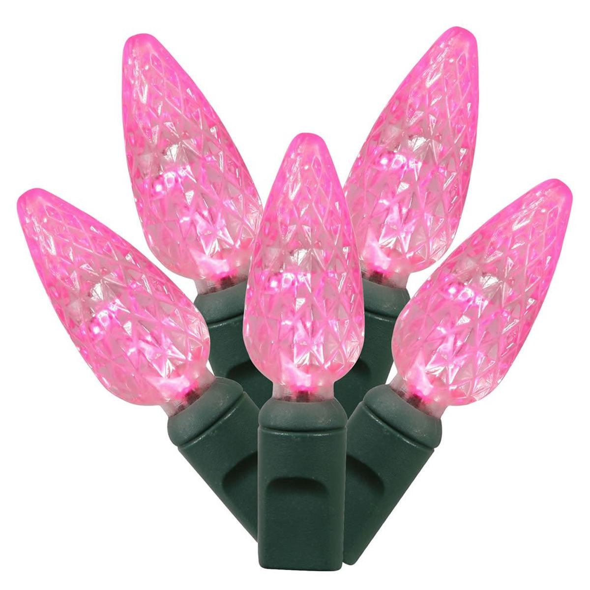 Shop For Vickerman 100 Pink C6 LED Single Mode Christmas Lights at Michelle's aDOORable Creations