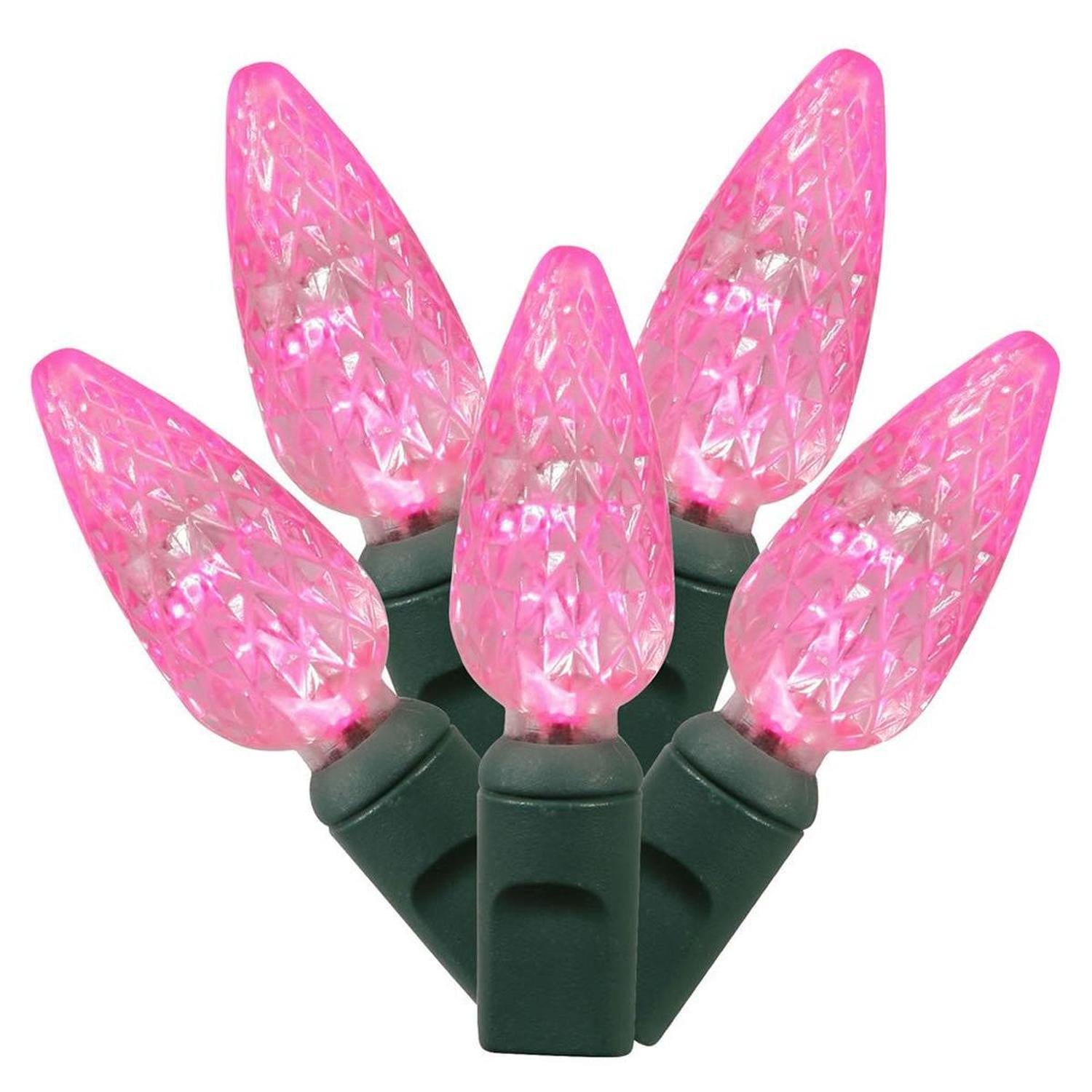Shop For Vickerman 100 Pink C6 LED Single Mode Christmas Lights at Michelle's aDOORable Creations
