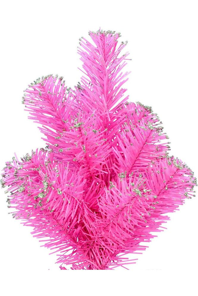 Vickerman 2' Pink Tinsel Artificial Christmas Tree, Unlit - Michelle's aDOORable Creations - Christmas Tree