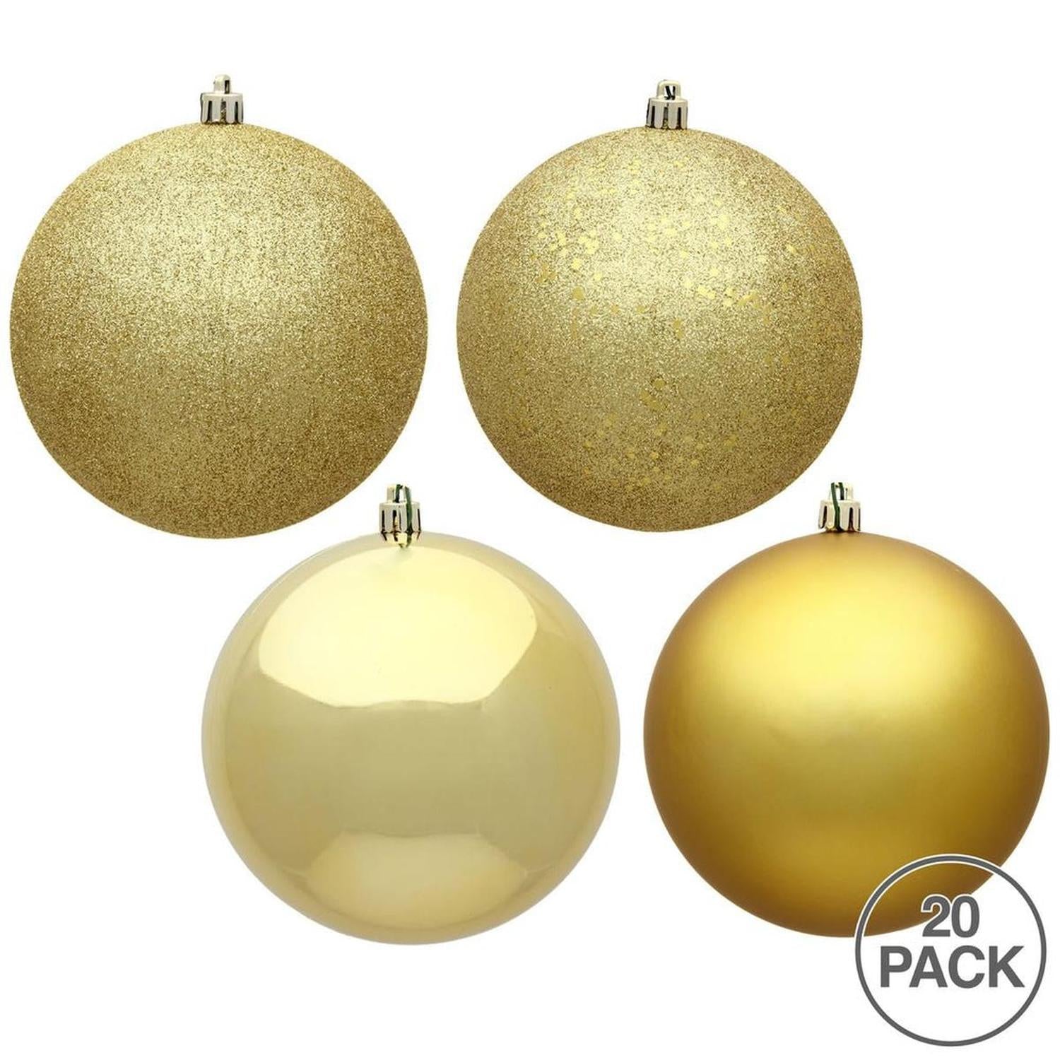 Shop For Gold 4 - Finish Ball Ornament Assortment (Set of 20) at Michelle's aDOORable Creations