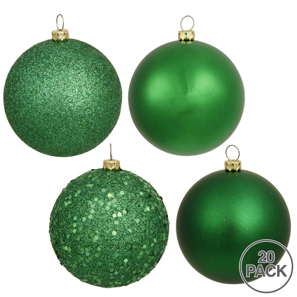 Shop For Green Christmas Ball Ornament Assortment (Set of 20) at Michelle's aDOORable Creations