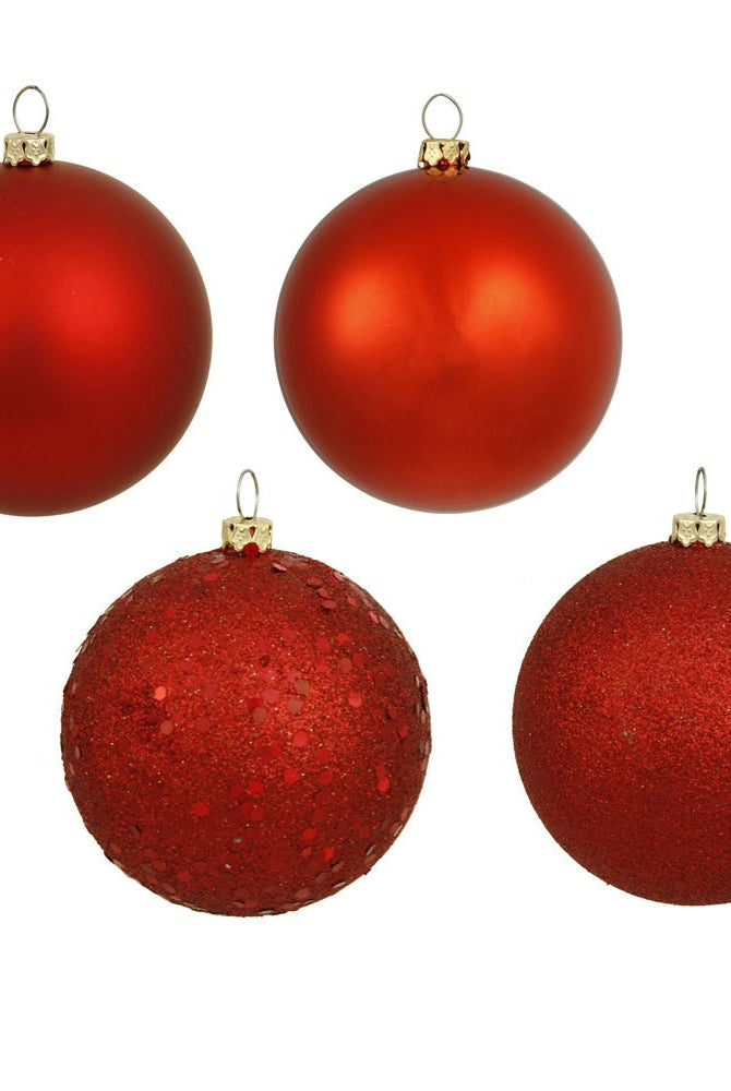 Shop For Red Christmas Ball Ornament Assortment (Set of 20) at Michelle's aDOORable Creations