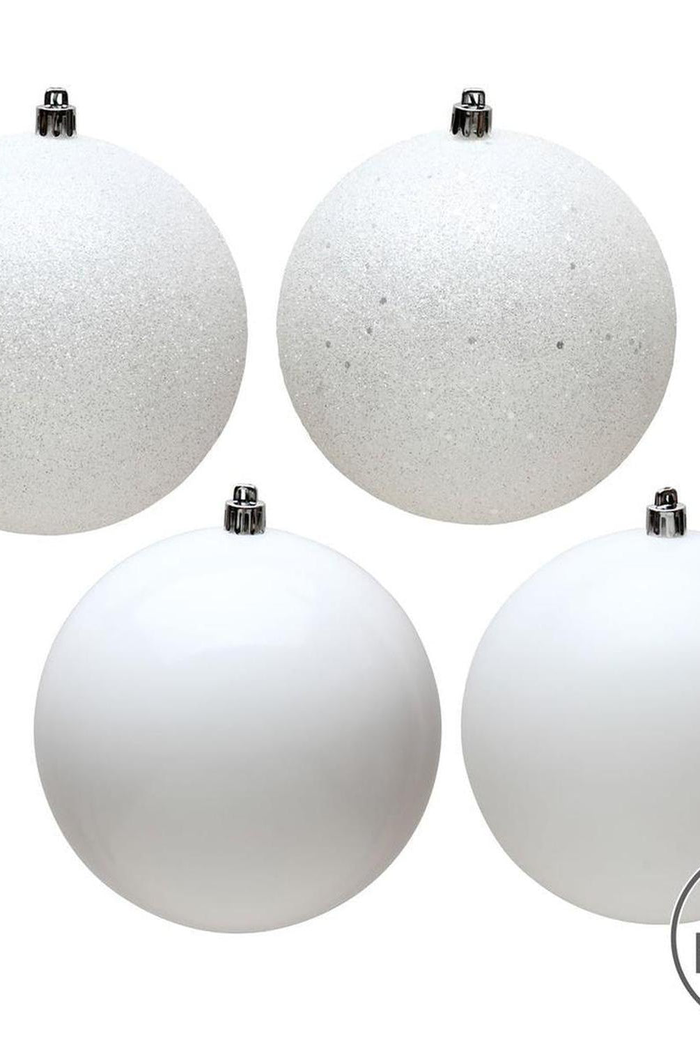 Shop For White 4 - Finish Ball Ornament Assortment (Set of 20) at Michelle's aDOORable Creations
