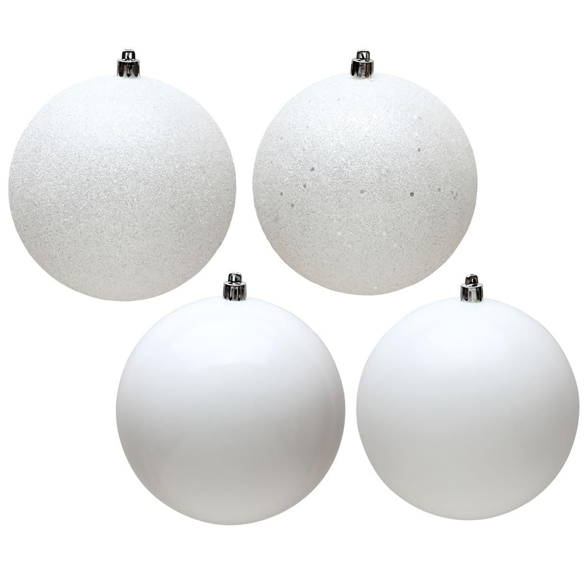Shop For White 4 - Finish Ball Ornament Assortment (Set of 20) at Michelle's aDOORable Creations
