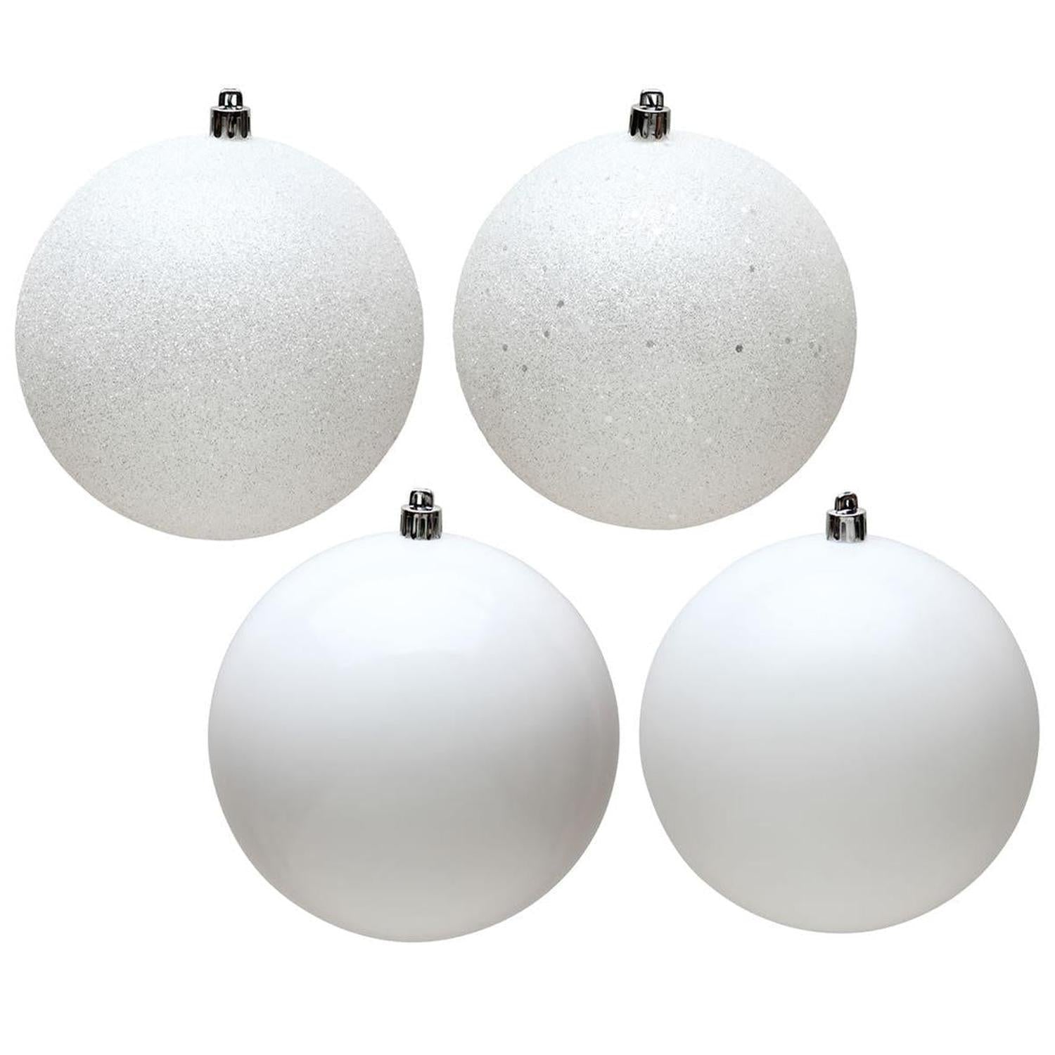 Shop For White 4 - Finish Ball Ornament Assortment (Set of 20) at Michelle's aDOORable Creations