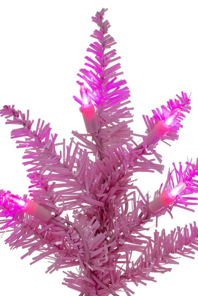 Shop For Vickerman 36" Plastic Fir LED Light Christmas Tree in Pink at Michelle's aDOORable Creations