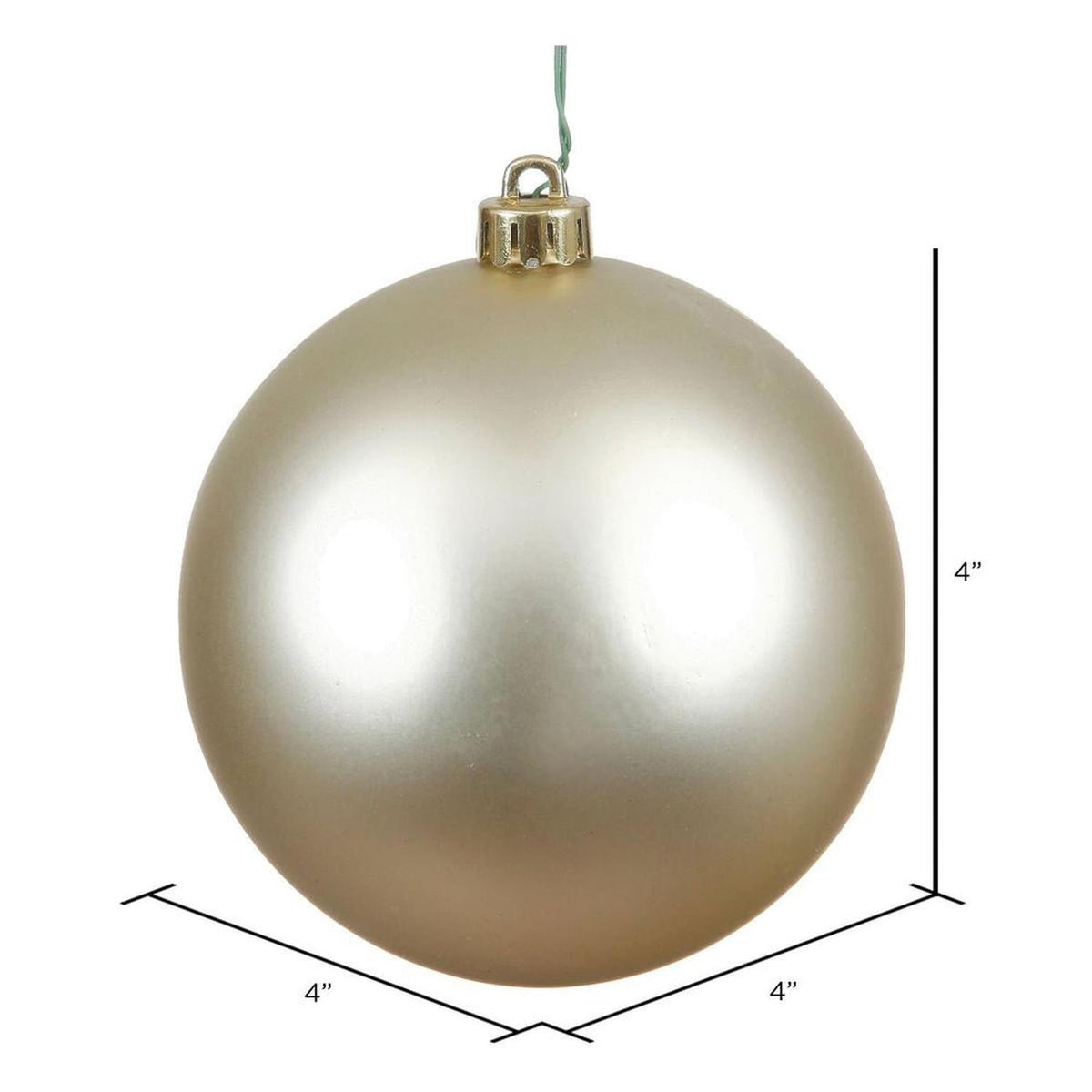 Champagne Matte Ball Ornaments (6 pack)
