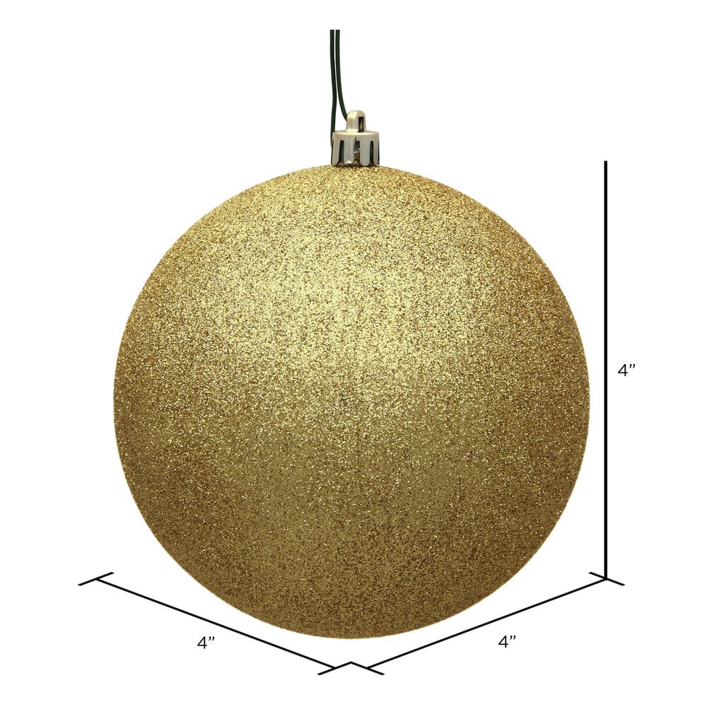 Shop For Gold Glitter Ball Christmas Ornaments (6 pack) at Michelle's aDOORable Creations