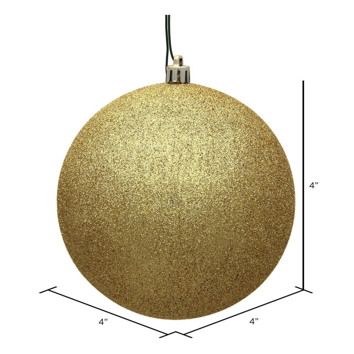 Shop For Gold Glitter Ball Christmas Ornaments (6 pack) at Michelle's aDOORable Creations