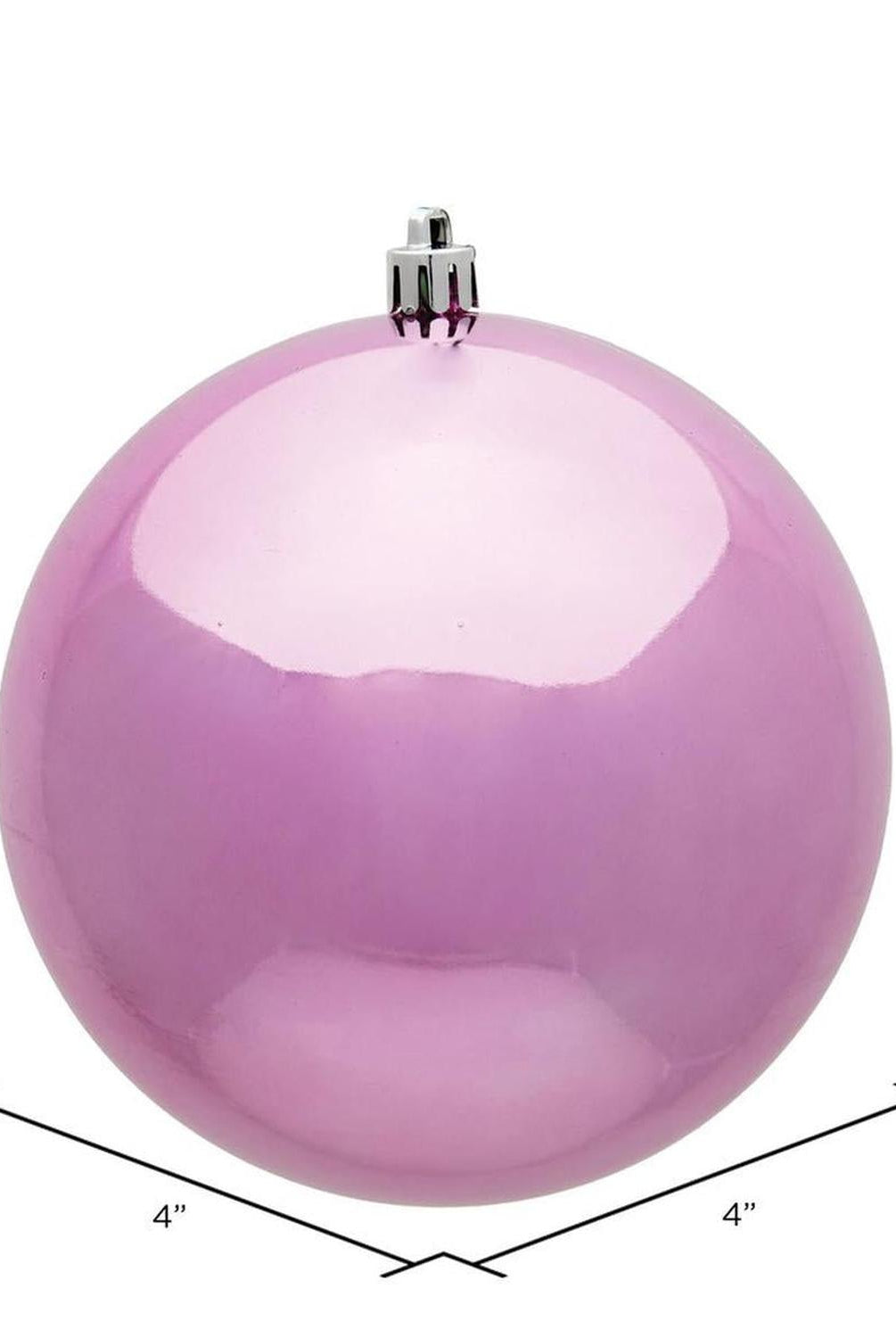 Pink Shiny Ball Christmas Tree Ornaments (6 pack)