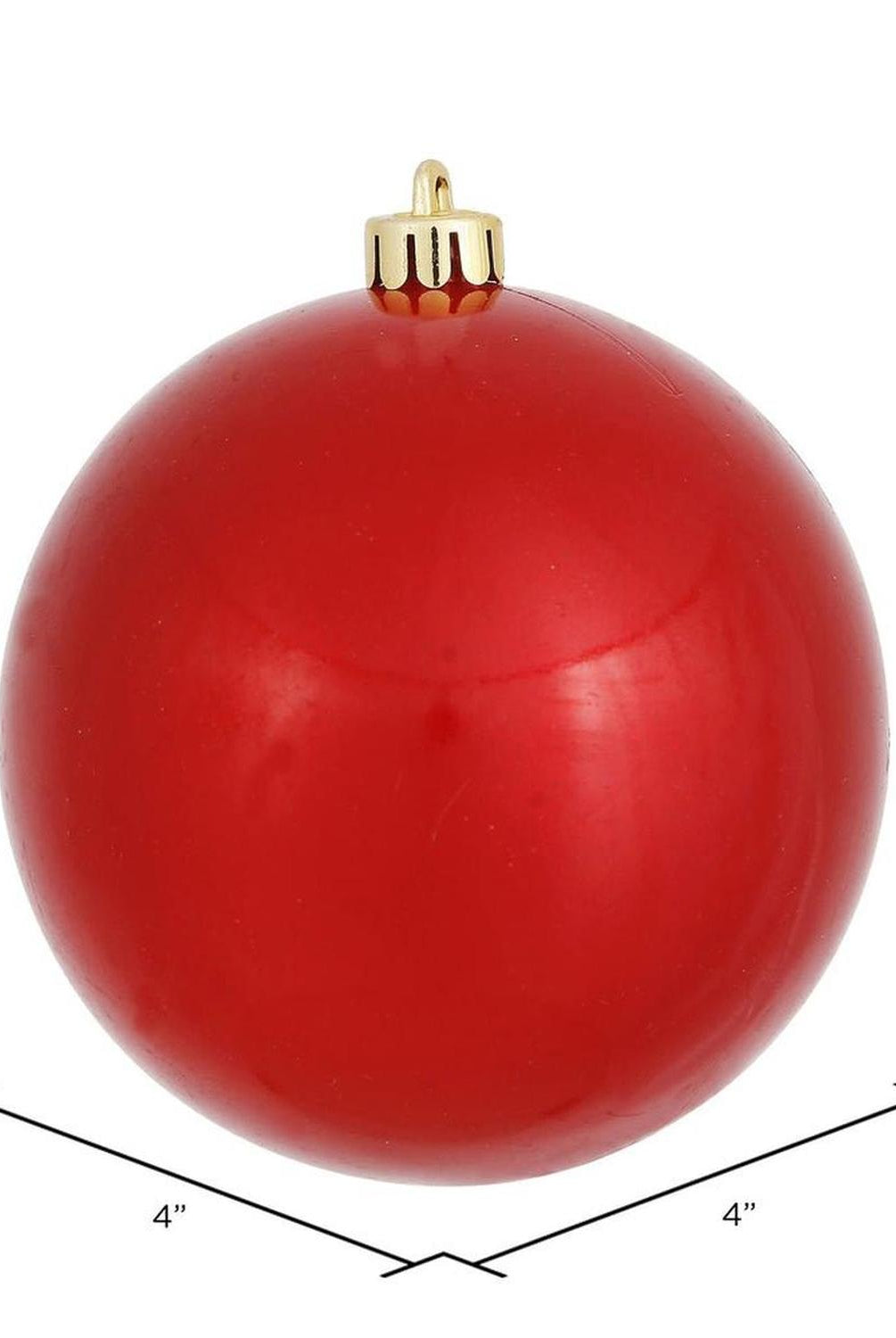 Red Candy Ball Christmas Ornaments (6 pack)