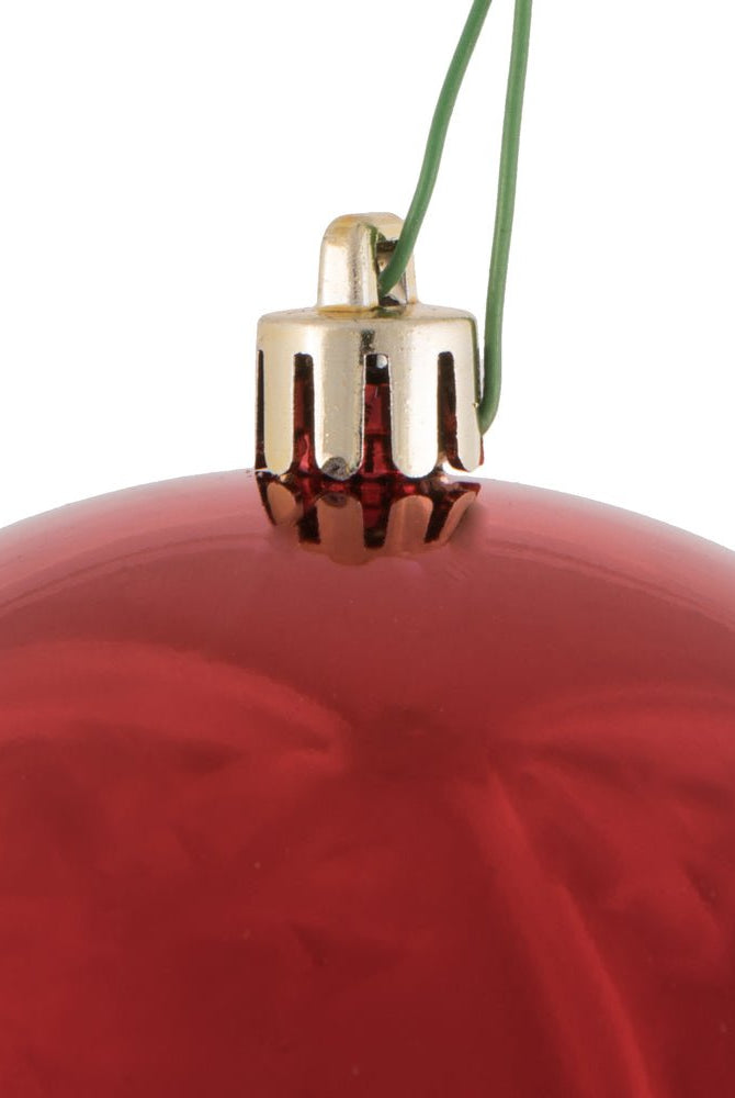 Shop For Red Shiny Ball Christmas Ornament (6 pack) at Michelle's aDOORable Creations