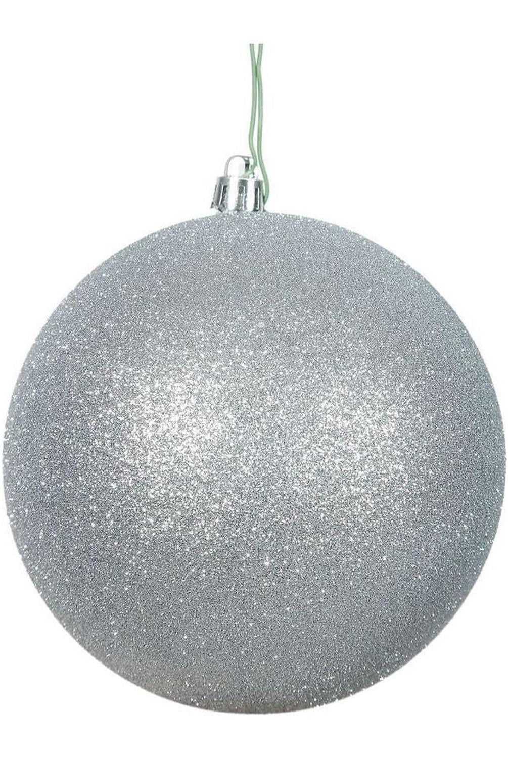 Shop For Silver Glitter Ball Christmas Ornaments (6 pack) at Michelle's aDOORable Creations