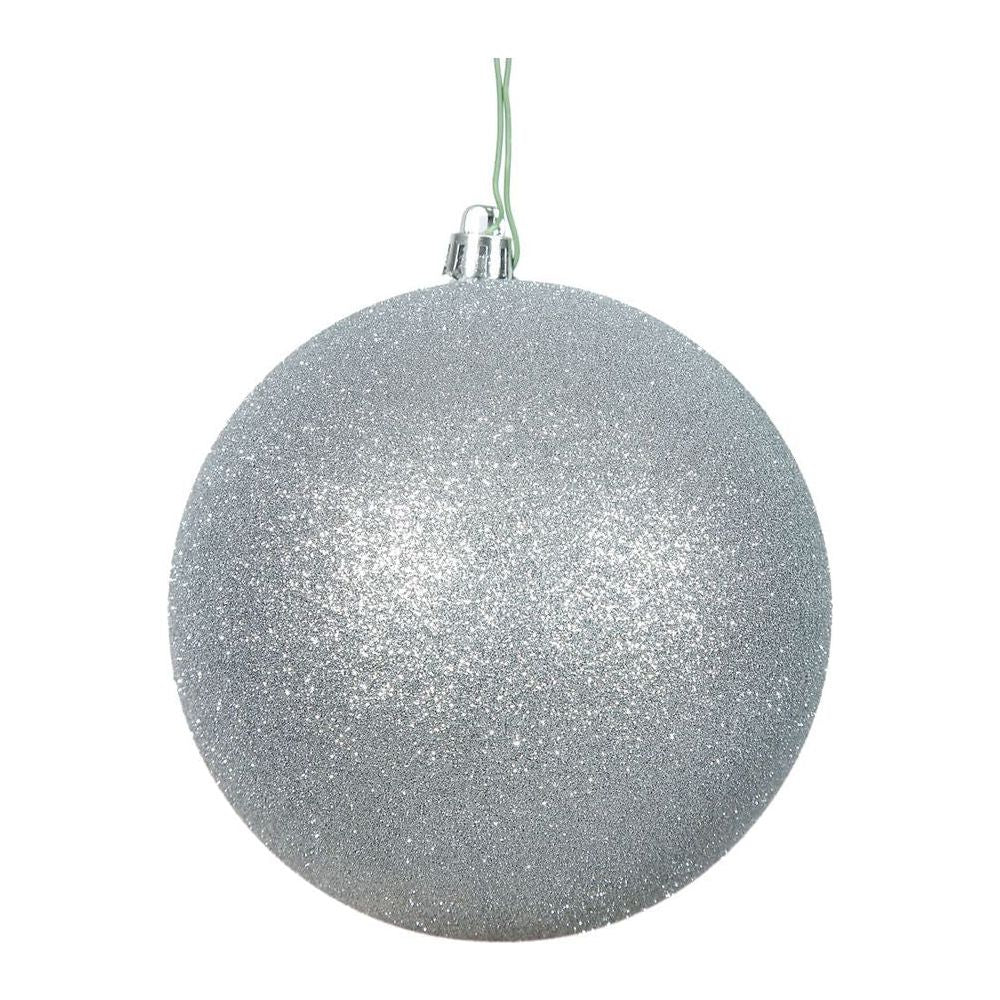 Shop For Silver Glitter Ball Christmas Ornaments (6 pack) at Michelle's aDOORable Creations