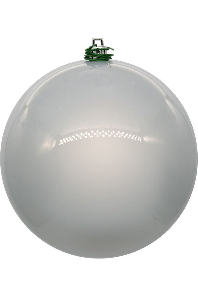 Vickerman 4" Silver Pearl Ball Christmas Tree Ornament (6 pack) - Michelle's aDOORable Creations - Holiday Ornaments