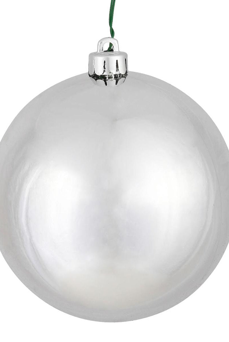 Shop For Silver Shiny Ball Christmas Ornaments (6 pack) at Michelle's aDOORable Creations