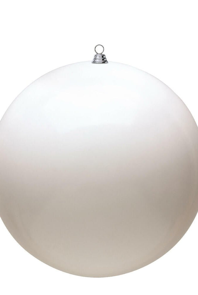 Shop For White Shiny Ball Christmas Ornaments (6 pack) at Michelle's aDOORable Creations