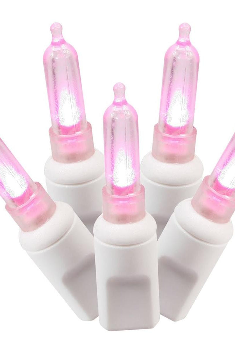 Shop For Vickerman 50 Pink Italian LED on White Wire at Michelle's aDOORable Creations