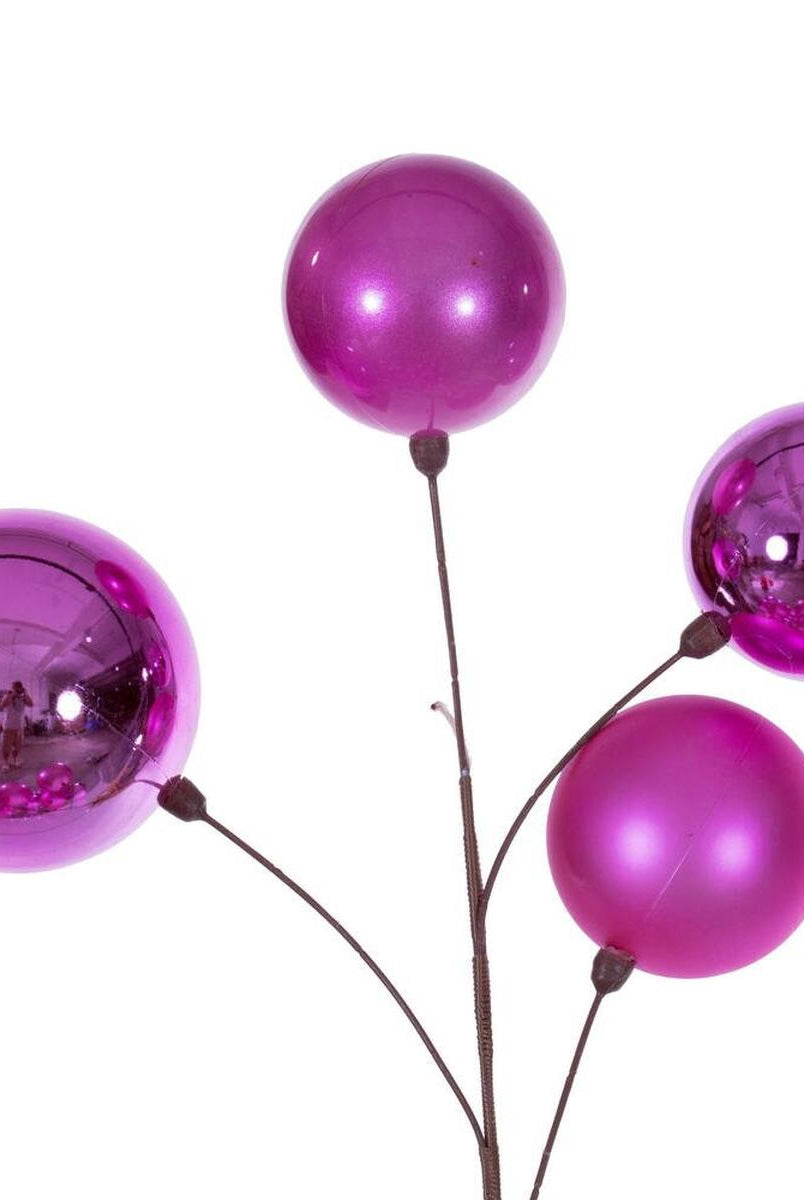 Shop For Vickerman 6' Hot Pink Extra Large Ball Branch Garland at Michelle's aDOORable Creations