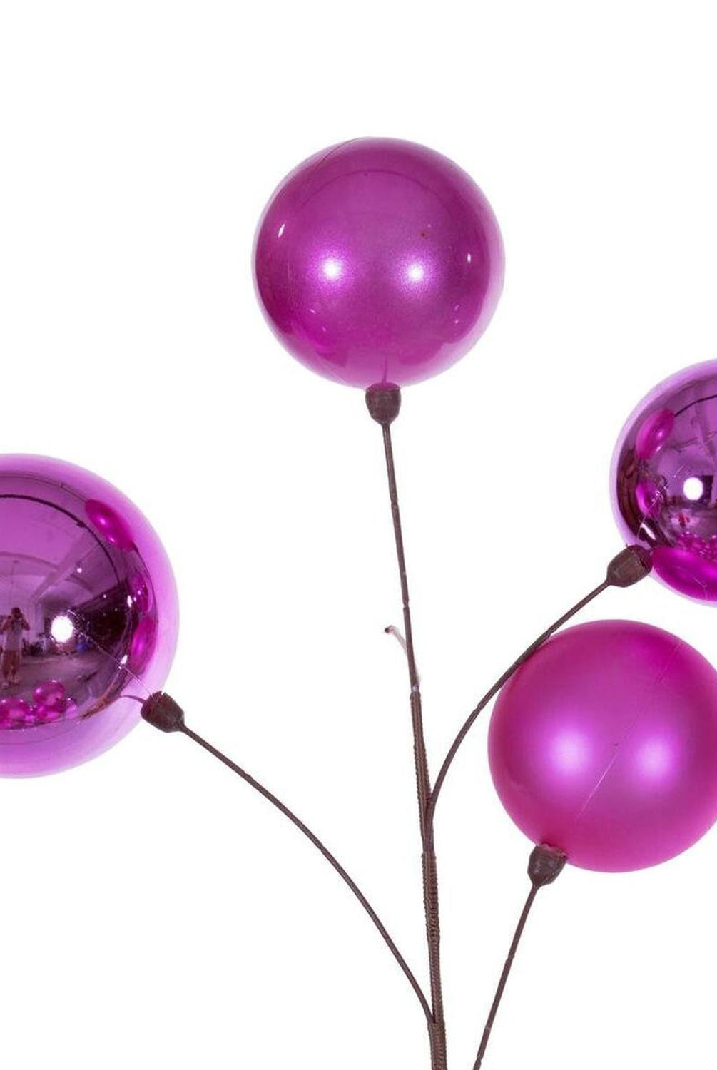 6' Hot Pink Extra Large Ball Branch Garland