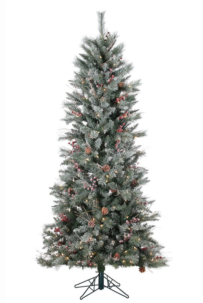 Shop For Vickerman 7' Frosted Berry Pine Tree 250CL Lights at Michelle's aDOORable Creations