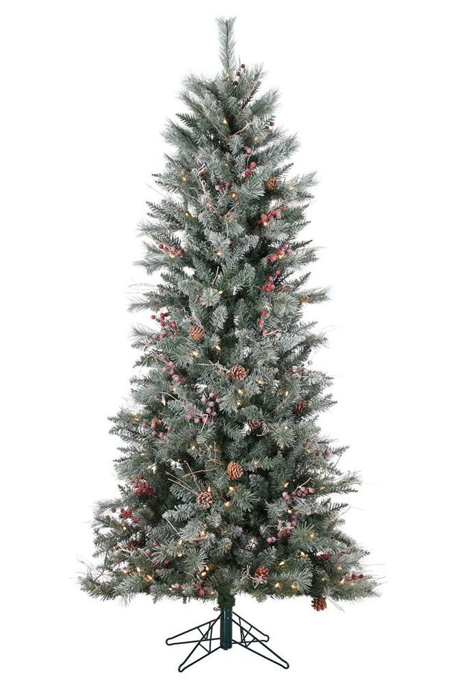 Vickerman 7' Frosted Berry Pine Tree 250CL Lights - Michelle's aDOORable Creations - Christmas Tree