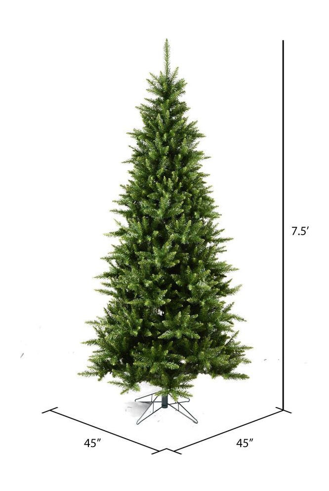 Vickerman 7.5' Artificial Tree Camdon Fir Slim Tree, Unlit - Michelle's aDOORable Creations - Christmas Tree