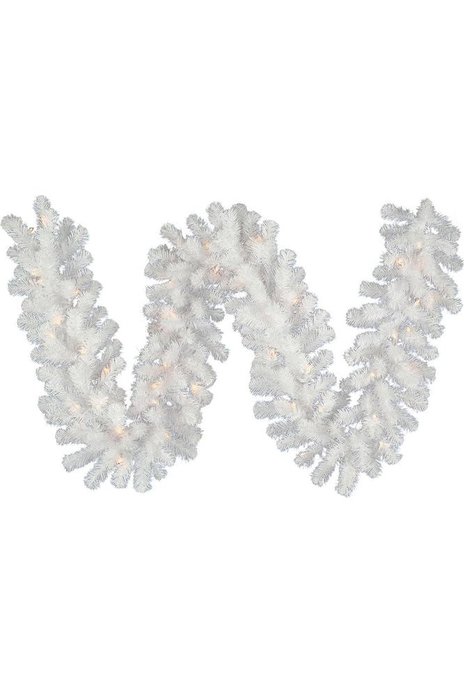 Vickerman 9' Crystal White Spruce Artificial Christmas Garland, Lights - Michelle's aDOORable Creations - Garland